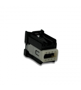 Stac64 Receptacle Housing, 8 Circuits, Dual Row, Polarization A, Black, Tray